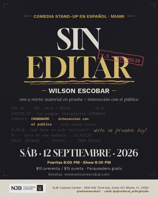 Flyer Sin Editar — Sábado 12 de septiembre 2026, NJB Cultural Center, Doral